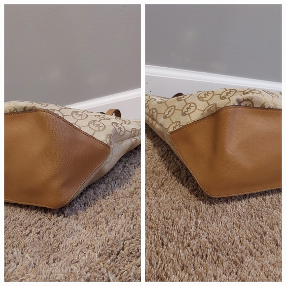 MICHAEL KORS Kempton Signature Circle Monogram Fabric and Leather Tote Bag - Picture 2 of 14